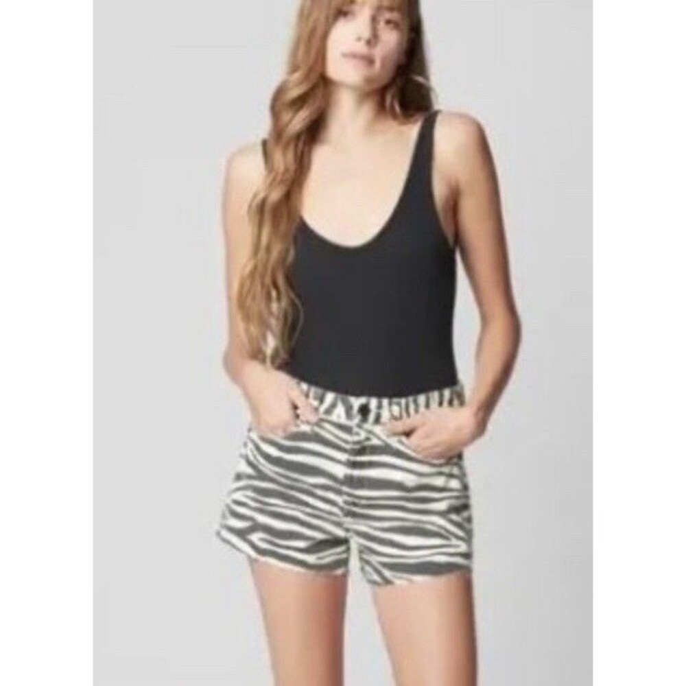 Anthropologie BlankNYC The Barrow Zebra Vintage Denim Short Sz 30 Boho NEW Beach